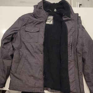 Levi's Charcoal Jacket with Black Fleece Lining